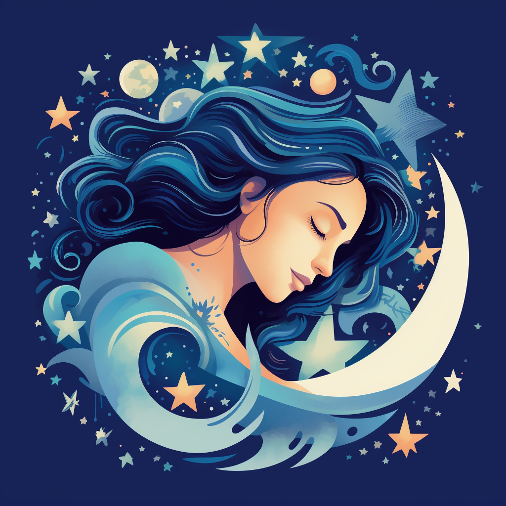 Image of a peaceful sleeping environment: "Quiet and dark bedroom promoting deep sleep."